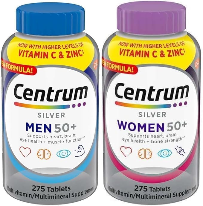 Centrum Silver 50+ Multivitamin 2-Pack – Heart, Brain & Bone Health 550 Ct
