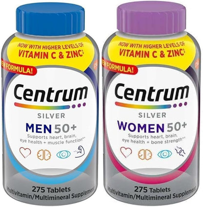 Centrum Silver 50+ Multivitamin 2-Pack – Heart, Brain & Bone Health 550 Ct