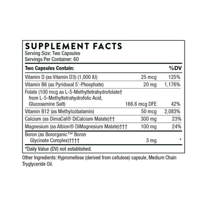 THORNE Advanced Bone Support – Calcium & Vitamin D Bone Health 120 Ct