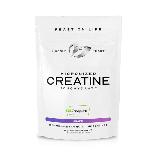 Muscle Feast Creapure Creatine – Grape, Micronized Monohydrate, 250g