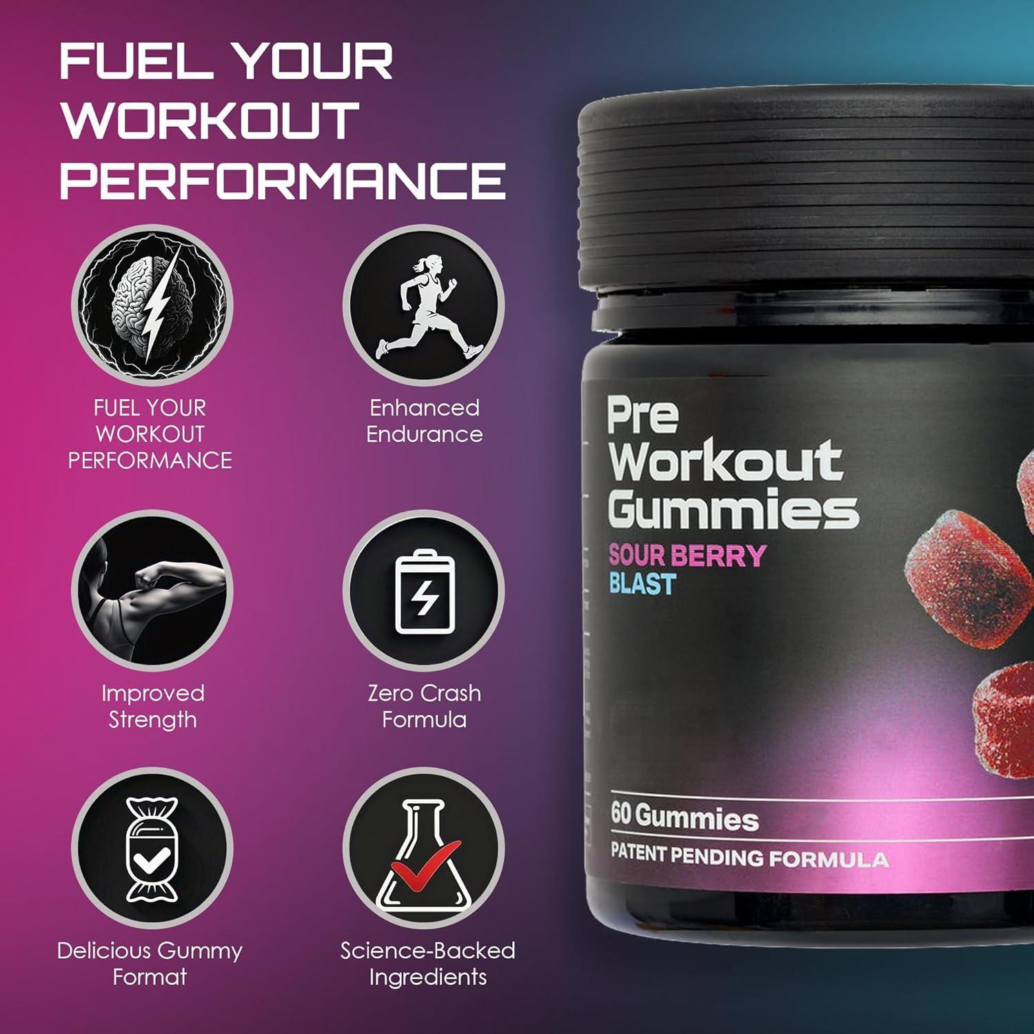 Pre-Workout Gummies – Energy, Focus & Endurance
Vegan performance gummies for gym, stamina & mental clarity.