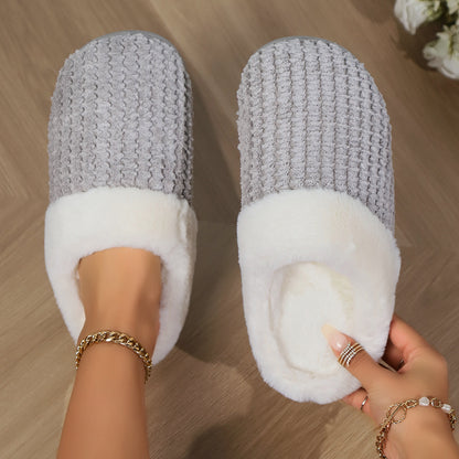 Fluffy Plush Men And Women Casual Slippers