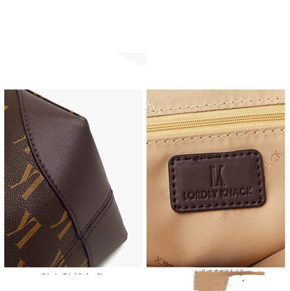 Letter printing detail on personalized women’s tote bag