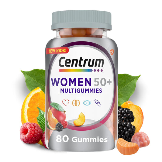 Women’s 50+ Multigummies – Gummy Multivitamin with D, B6 & B12 for Daily Wellness (80 Gummies)