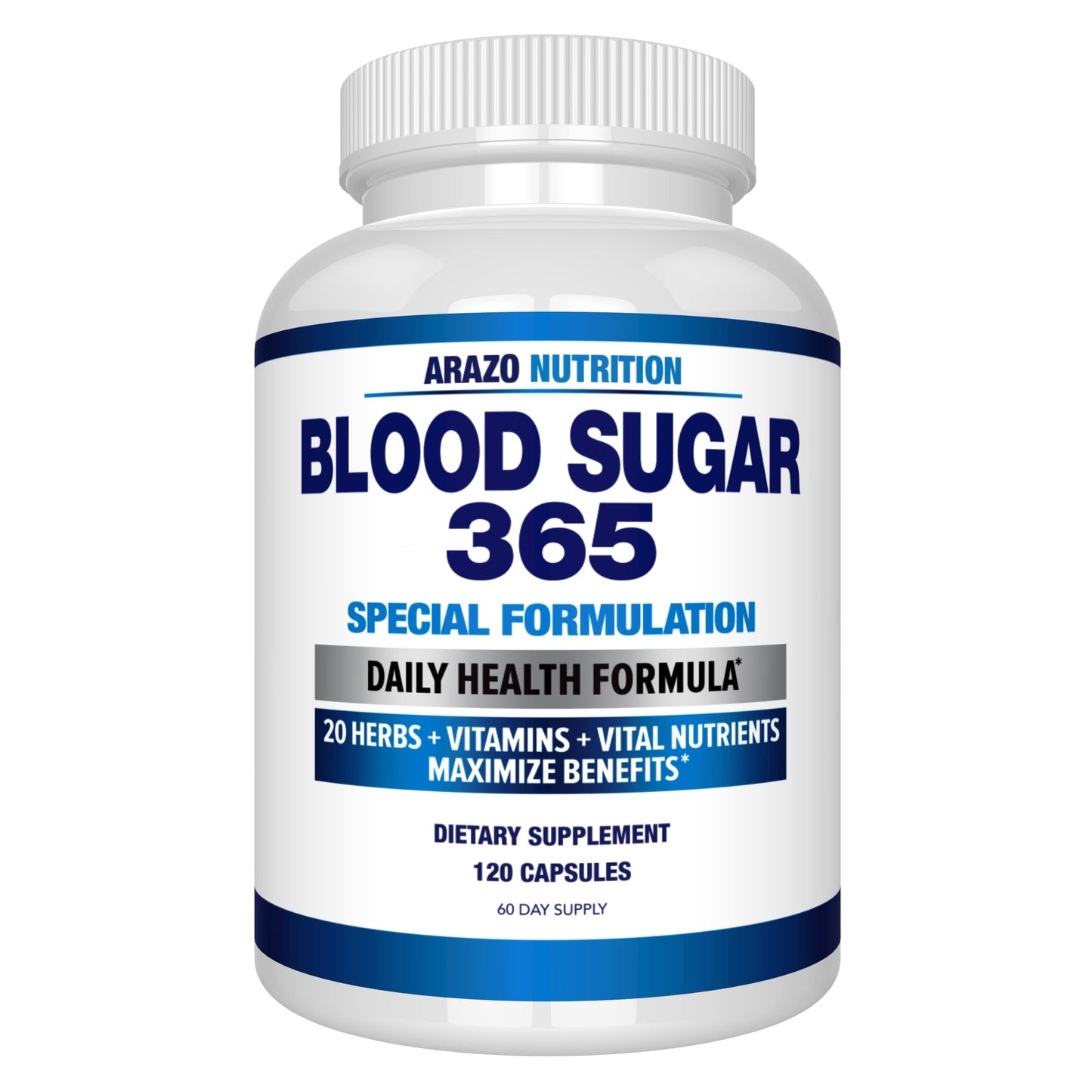 Arazo Nutrition Blood Sugar 365 – Glucose & Energy Support – 120 Ct