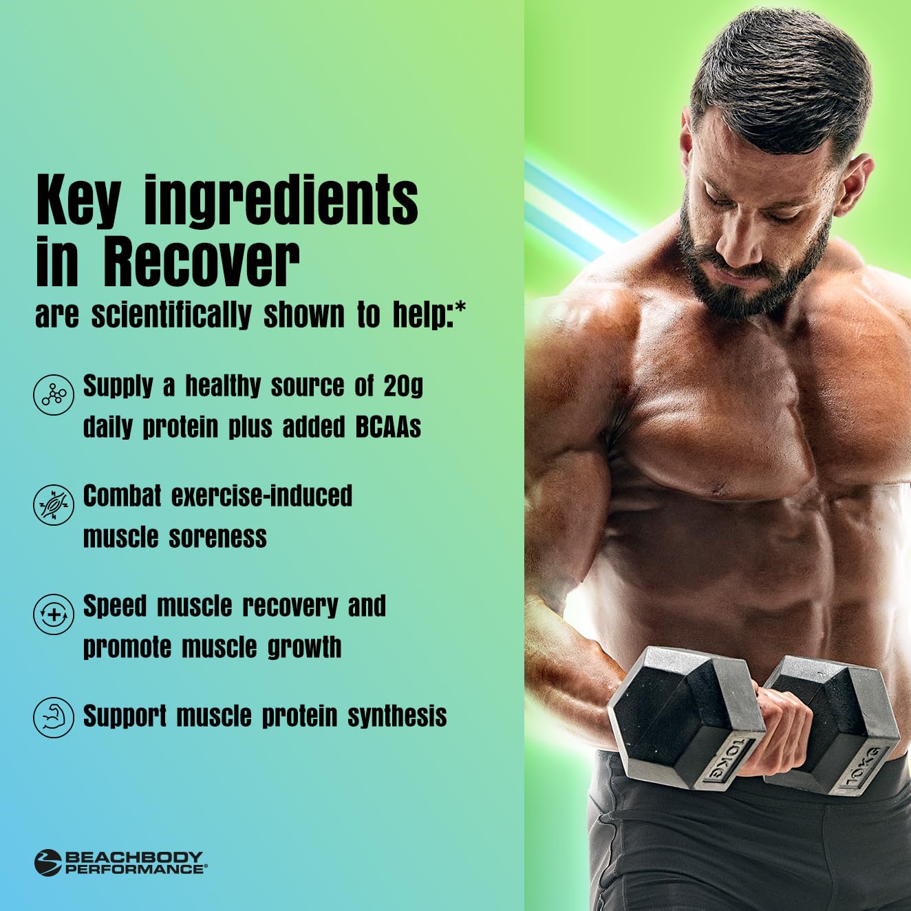 BODi Recover Whey Protein Powder Blend– Post-Workout Orange Whey Supplement for Muscle Recovery with 20g Protein, BCAAs, Pomegranate Extract - Fast Recovery - 20 Serving Tub