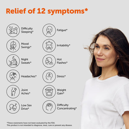 Amberen: Safe Multi-Symptom Menopause Relief. Clinically Shown to Relieve 12 Menopause Symptoms: Hot Flashes, Night Sweats, Mood Swings, Low Energy and More, 3 Month Supply