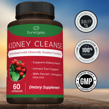 Premium Kidney Cleanse – Cranberry & Herbal Urinary Support – 60 Ct