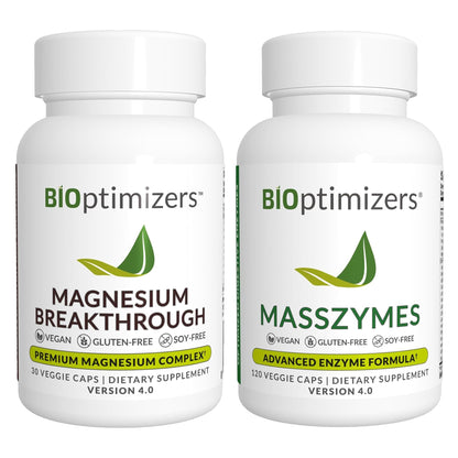 BiOptimizers Magnesium + MassZymes – Sleep, Brain & Digestion Aid