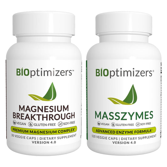 BiOptimizers Magnesium + MassZymes – Sleep, Brain & Digestion Aid