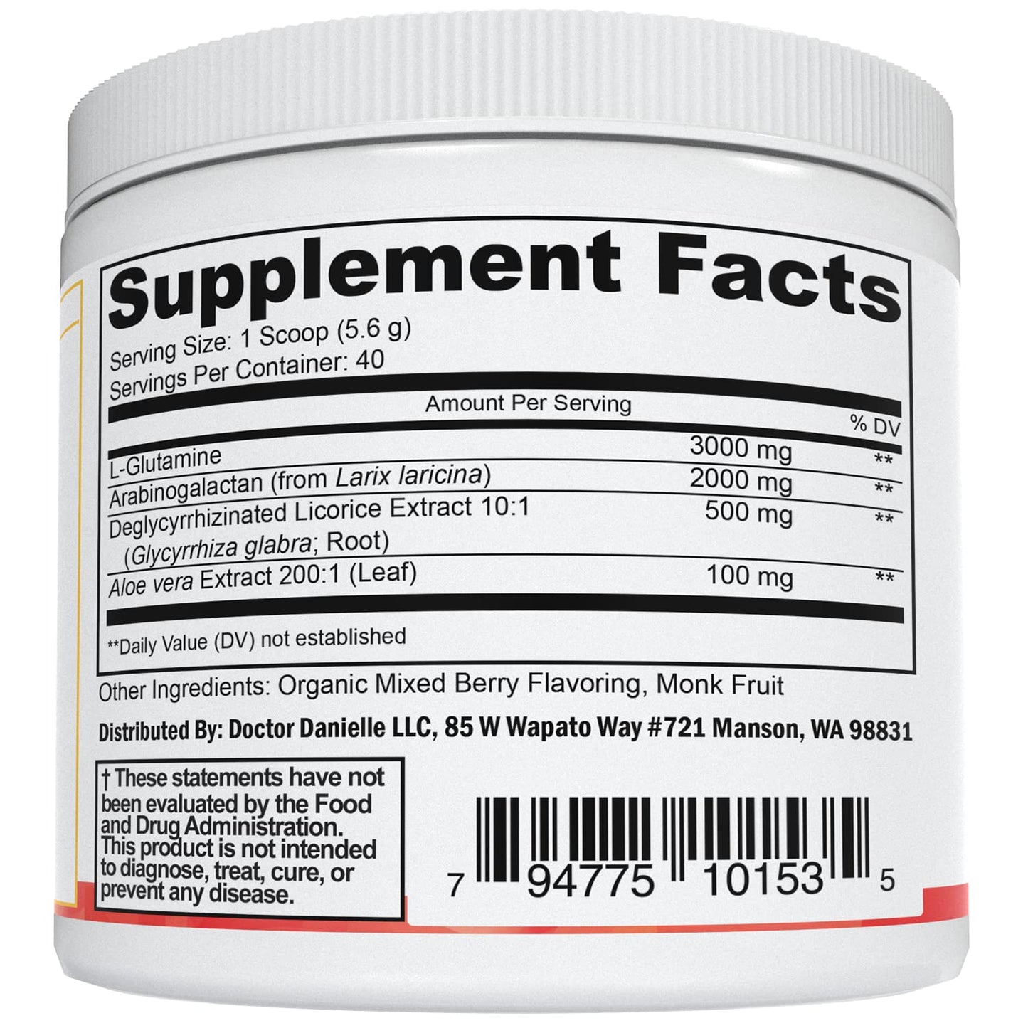 Dr. Danielle Gut Assist – Leaky Gut Repair & Digestive Support – Berry (69 characters)