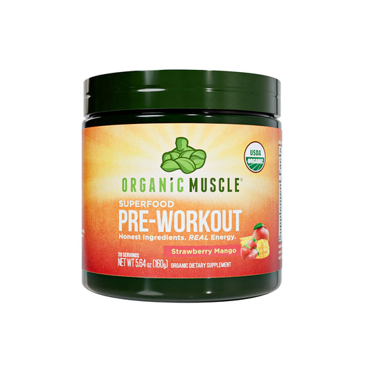 Organic Pre-Workout – Strawberry Mango, Clean Energy, 20 Servings