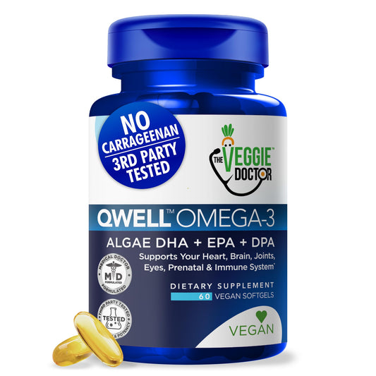 Vegan Omega-3 Supplement – DHA, EPA & DPA from Algae, No Carrageenan