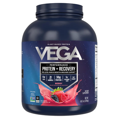 Vega Sport Protein – Berry, Vegan Plant-Based, NSF Certified, 4 lb