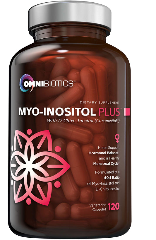 Myo-Inositol & D-Chiro Inositol Supplement with 40:1 Ratio for Hormone Balance for Women - Women Supplement to Support Reproductive Health & Ovarian Function. Non-GMO - 120 Vegan Capsules