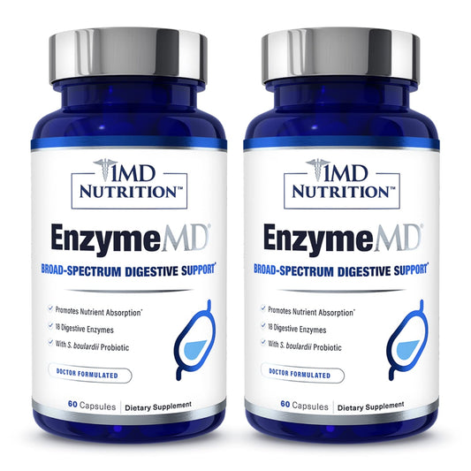 1MD EnzymeMD – 18 Digestive Enzymes for Bloating & Gas Relief – 2 Pack (68 characters)