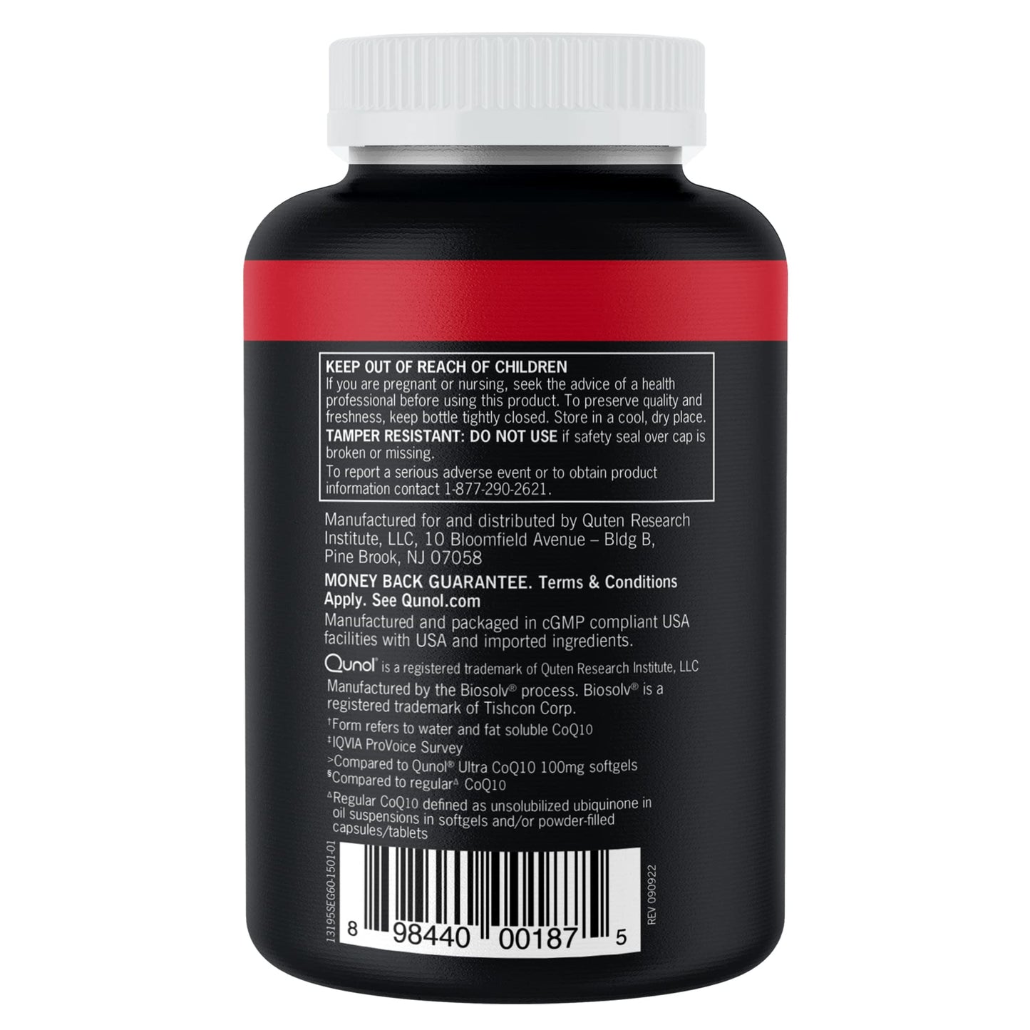 Qunol CoQ10 200mg Softgels – Heart, Vascular & Energy Support – 60 Ct
