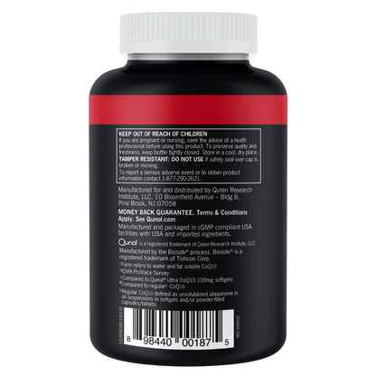 Qunol CoQ10 200mg Softgels – Heart, Vascular & Energy Support – 60 Ct