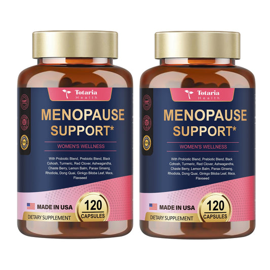 (2 Packs) 40-in-1 Menopause Supplements for Women, Multibenefit & Complete Black Cohosh for Hot Flashes, Night Sweats & Hormone Balance, w/ Probiotics, DIM, Vitex, Dong Quai, Red Clover and More