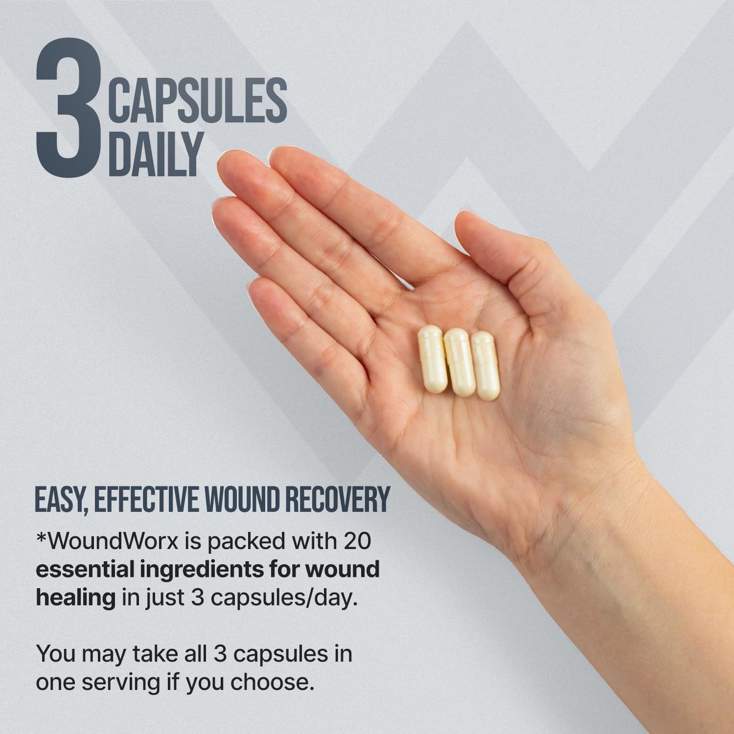 Free Life Labs WoundWorx-Scar and Surgery Support, Wound Care, General and Plastic Surgery, Faster Healing w/Vitamins, Amino Acids, Collagen, Probiotics, Turmeric, Bromelain-90 caps