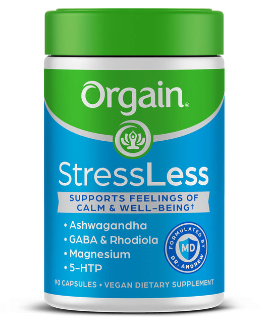 Orgain StressLess – Vegan Stress Relief with GABA, Ashwagandha & Mg