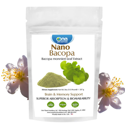 One Planet Nano Bacopa Powder – Memory & Focus Support – 227 Servings (68 characters)
