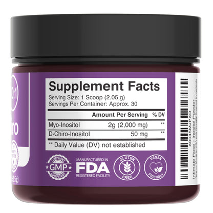 Intimate Rose Inositol Supplement for Women Powder - Myo-inositol & D-Chiro Inositol - Hormonal Balance & Healthy Ovarian Function Support for Women - Ideal 40:1 Ratio - Made in USA