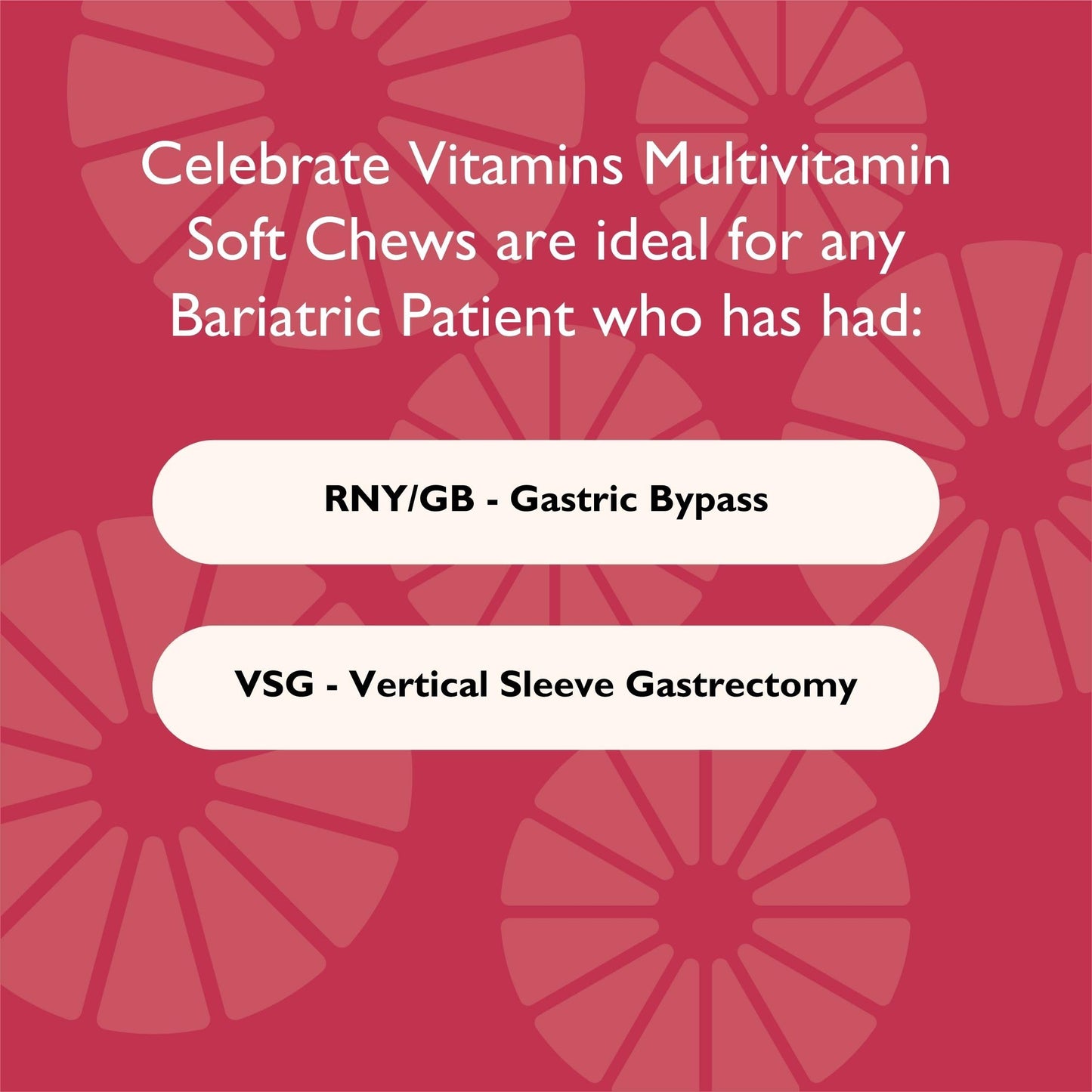 Celebrate Vitamins Bariatric Multivitamin Soft Chews - Essential Vitamins & Minerals, Sugar & Gluten Free - Gastric Bypass & Sleeve Gastrectomy Supplement - Strawberry/Orange/Cherry (180ct)
