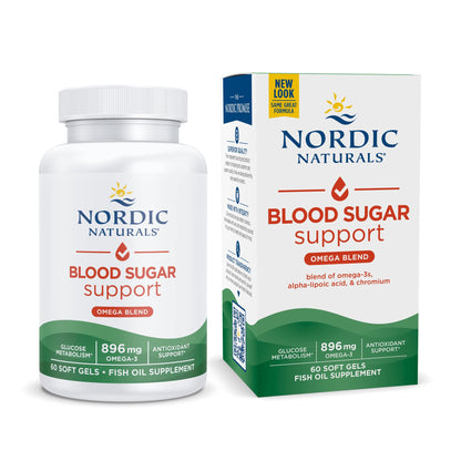 Nordic Naturals Blood Sugar – Omega-3, ALA & Chromium – 60 Softgels (69 characters)