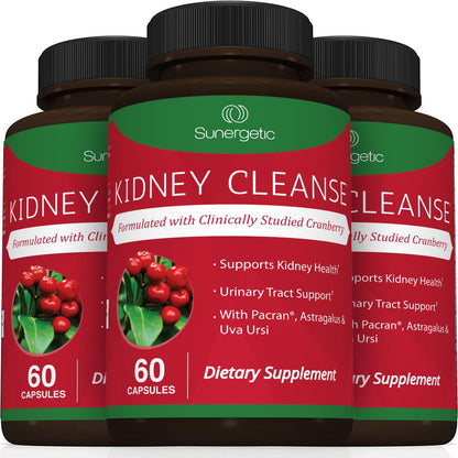 Premium Kidney Cleanse – Cranberry & Herbal Urinary Support – 60 Ct