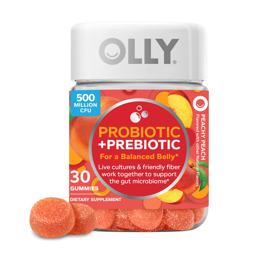 OLLY Probiotic + Prebiotic Gummies – Digestive & Gut Health Support