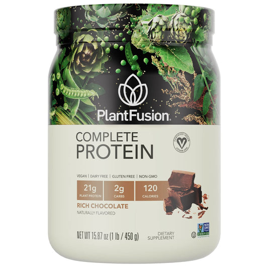 PlantFusion Complete Chocolate Vegan Protein – Keto, Gluten-Free, 1 lb