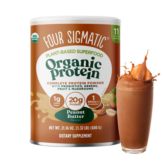 Four Sigmatic Peanut Butter Protein - Organic, Adaptogens, Brain Support, 21 oz