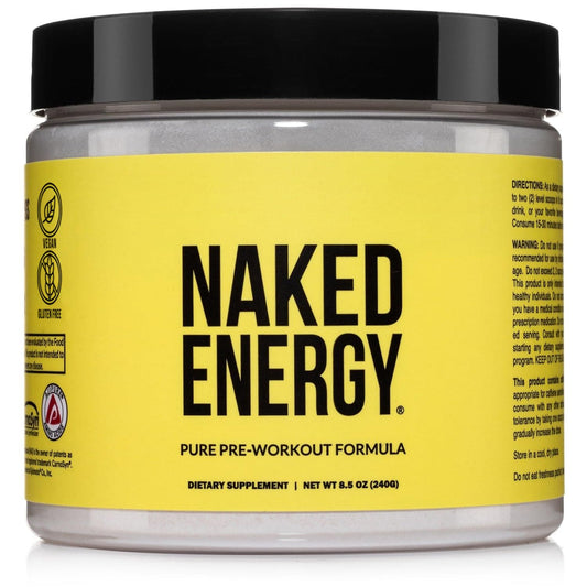 Naked Energy Vegan Pre Workout – Clean Energy Boost, Unflavored