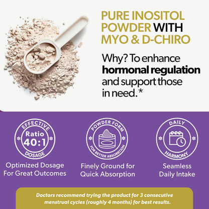 Intimate Rose Inositol Supplement for Women Powder - Myo-inositol & D-Chiro Inositol - Hormonal Balance & Healthy Ovarian Function Support for Women - Ideal 40:1 Ratio - Made in USA