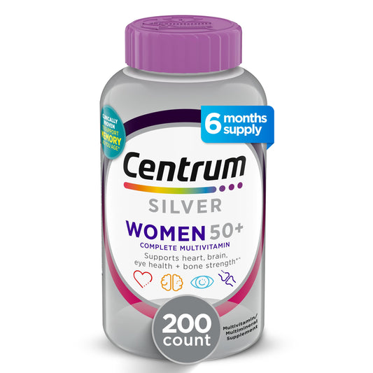 Centrum Silver Women 50+ Multivitamin for Memory & Vitality – 200 Ct