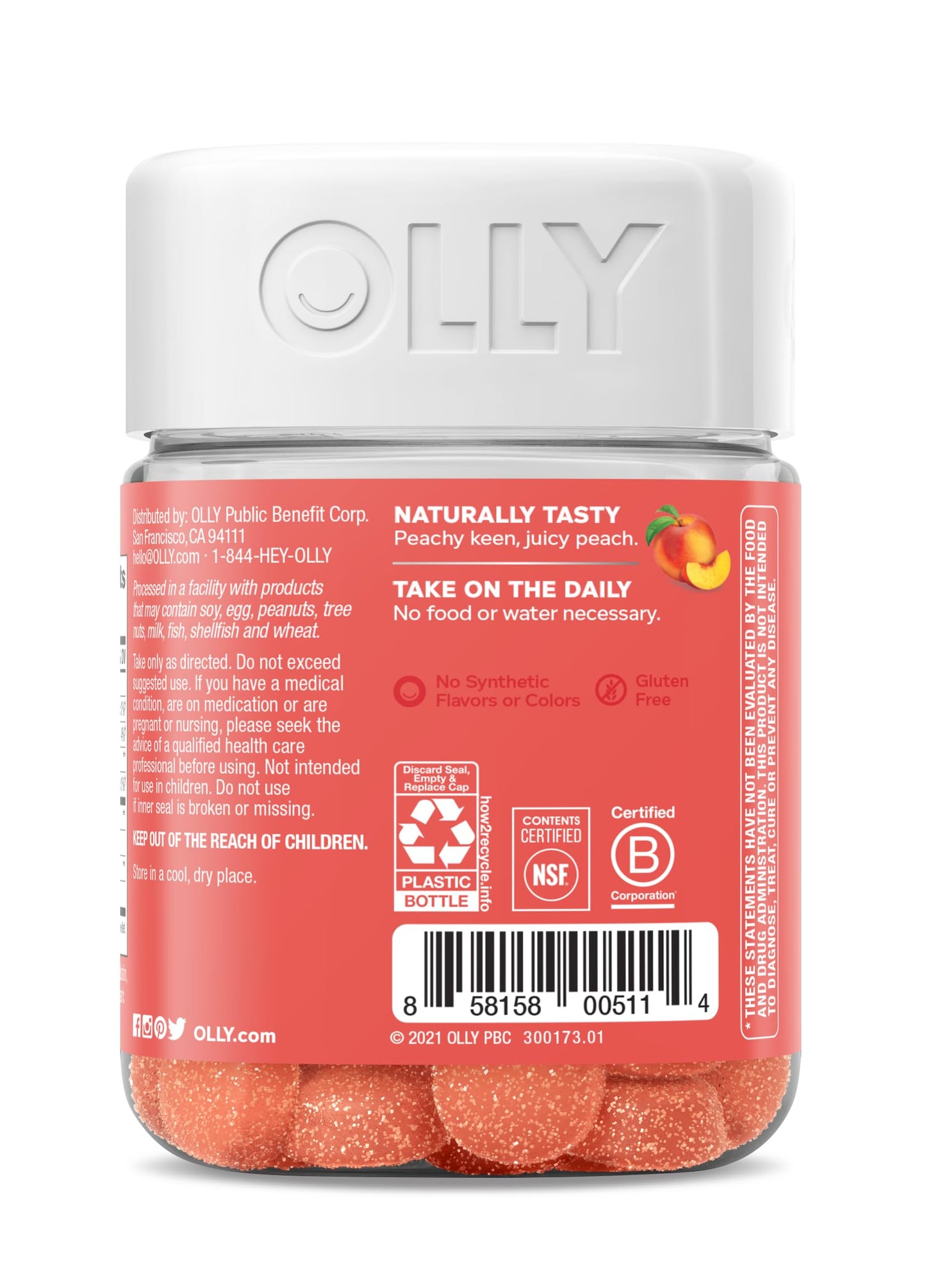 OLLY Probiotic + Prebiotic Gummies – Digestive & Gut Health Support