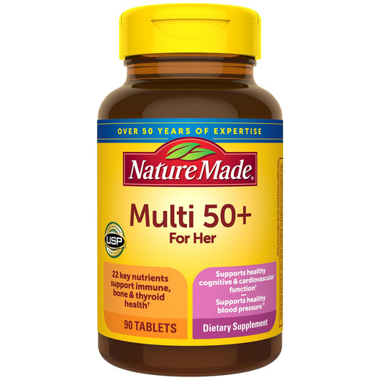 Nature Made Multivitamin for Her 50+ – Daily Women’s Health Support 90 Ct