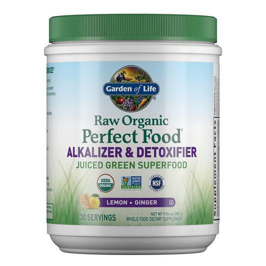 Garden of Life Raw Organic Detox Greens – Lemon Ginger, 30 Servings