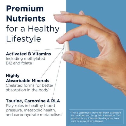 Designs for Health Metabolic Synergy - Multivitamin and Mineral Supplement with Chromium, Zinc, Selenium, R-Lipoic Acid, Vitamins + More (360 Capsules)