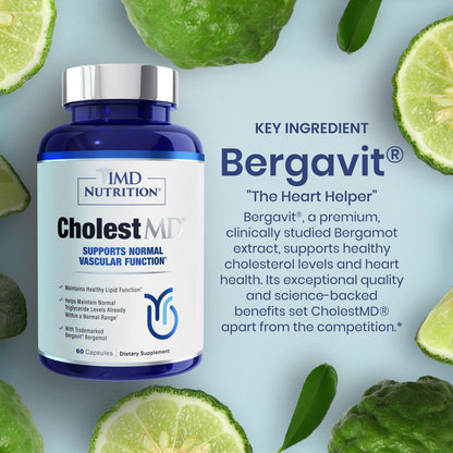 1MD CholestMD – Heart & Cholesterol Support with Bergavit – 60 Ct (67 characters)