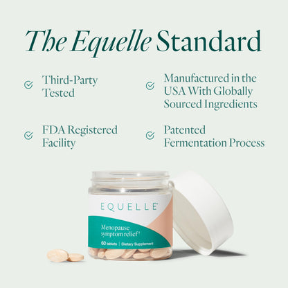 EQUELLE Menopause Supplement – Hot Flashes, Sleep & Muscle Relief – 60 Ct