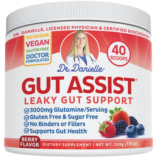 Dr. Danielle Gut Assist – Leaky Gut Repair & Digestive Support – Berry (69 characters)