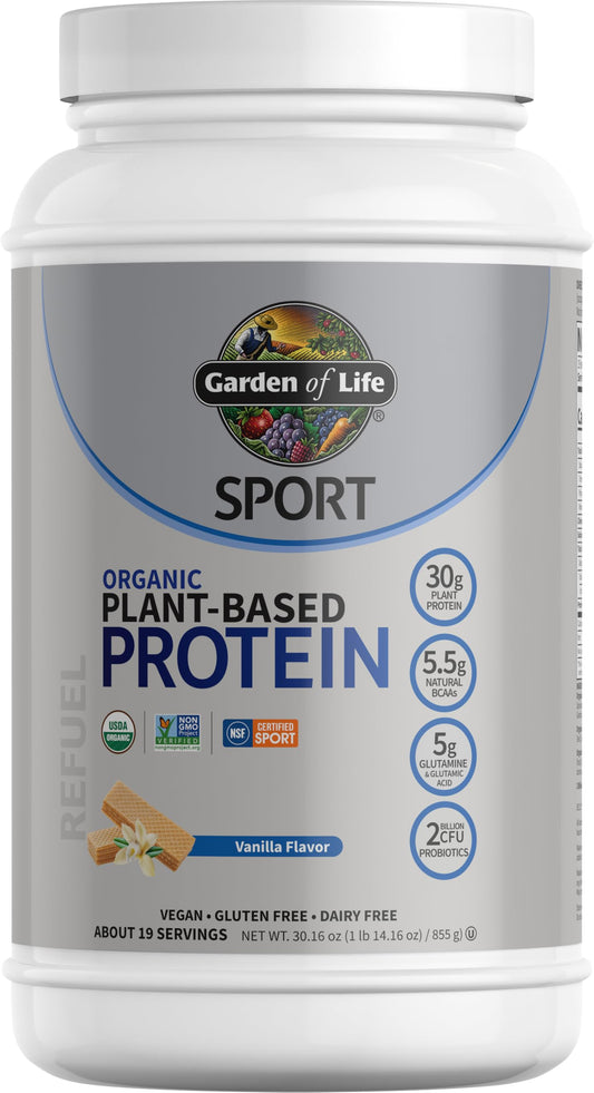 Garden of Life Sport Vegan Protein – Vanilla, 30g, NSF, 19 Servings