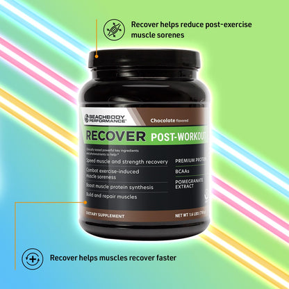 BODi Recover Whey Protein Powder Blend– Post-Workout Orange Whey Supplement for Muscle Recovery with 20g Protein, BCAAs, Pomegranate Extract - Fast Recovery - 20 Serving Tub