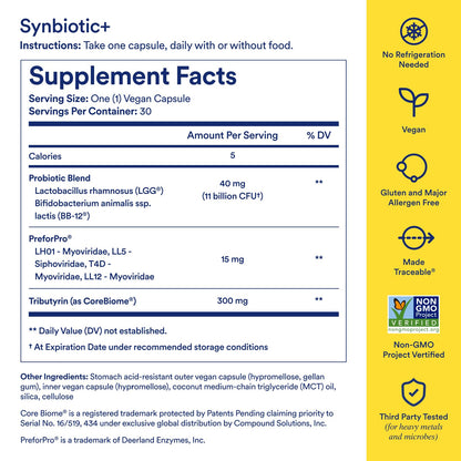 Ritual Synbiotic+ 3-in-1 – Probiotic, Prebiotic & Postbiotic Support