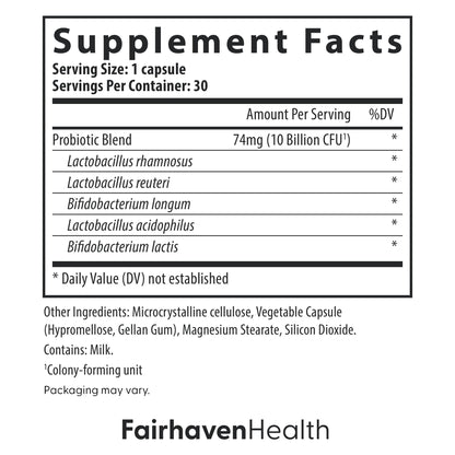 Fairhaven Health IsoFresh Vaginal Probiotics for Women | Supports Healthy pH Balance and Vaginal Odor* | One Per Day | Lactobacillus Blend | Gluten Free Supplement | 30 Capsules