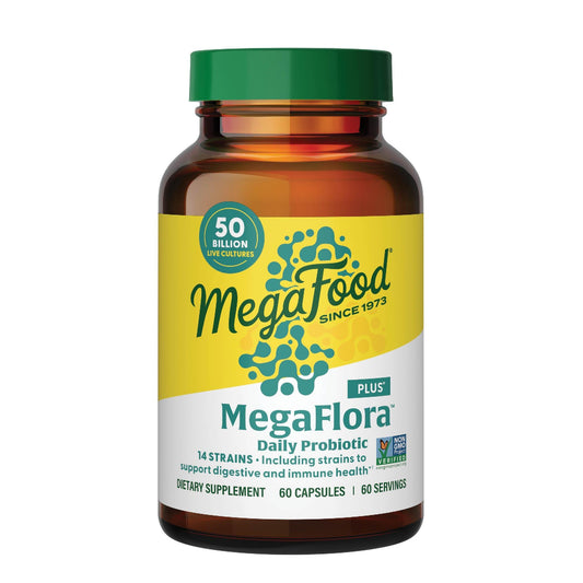 MegaFood MegaFlora Probiotic – 50B CFU, Digestive & Immune Support