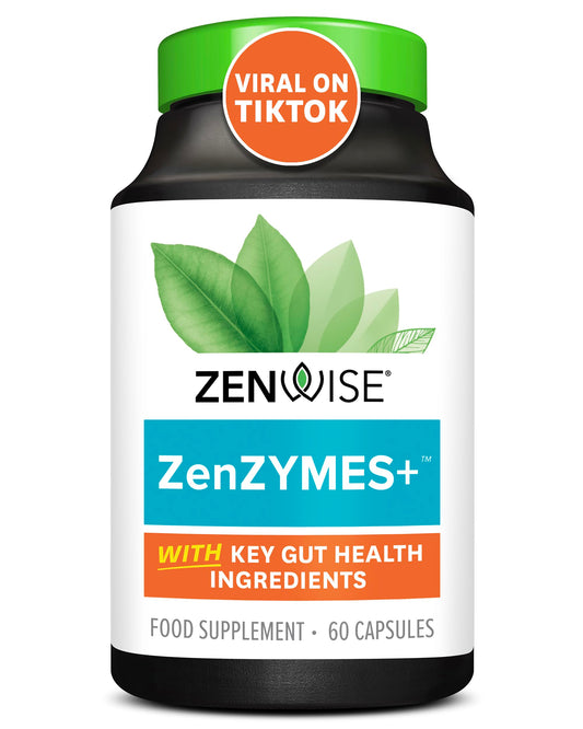 Zenwise NO Bloat – Probiotic + Enzymes for Gas, Bloating & Water Relief