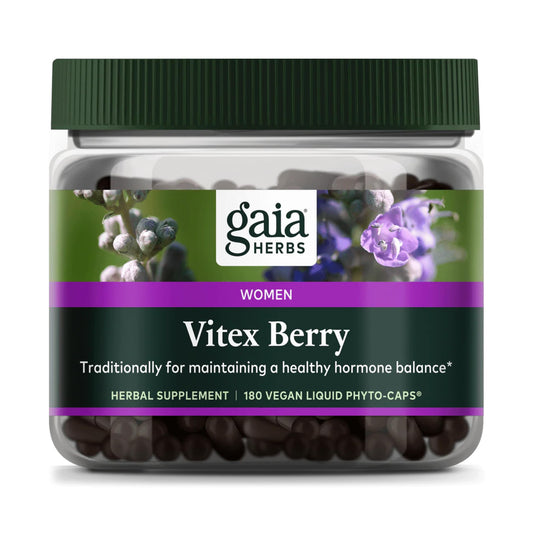 Gaia Herbs Vitex Berry - Supports Hormone Balance & Fertility for Women - Healthy Progesterone for Menstrual Health - 180 Vegan Caps (90-Day Supply)